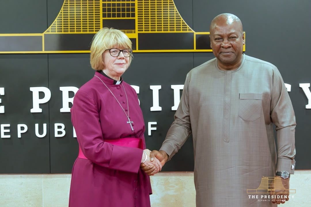Archbishop of Canterbury Dame Sarah Mullally pays courtesy call on President Mahama